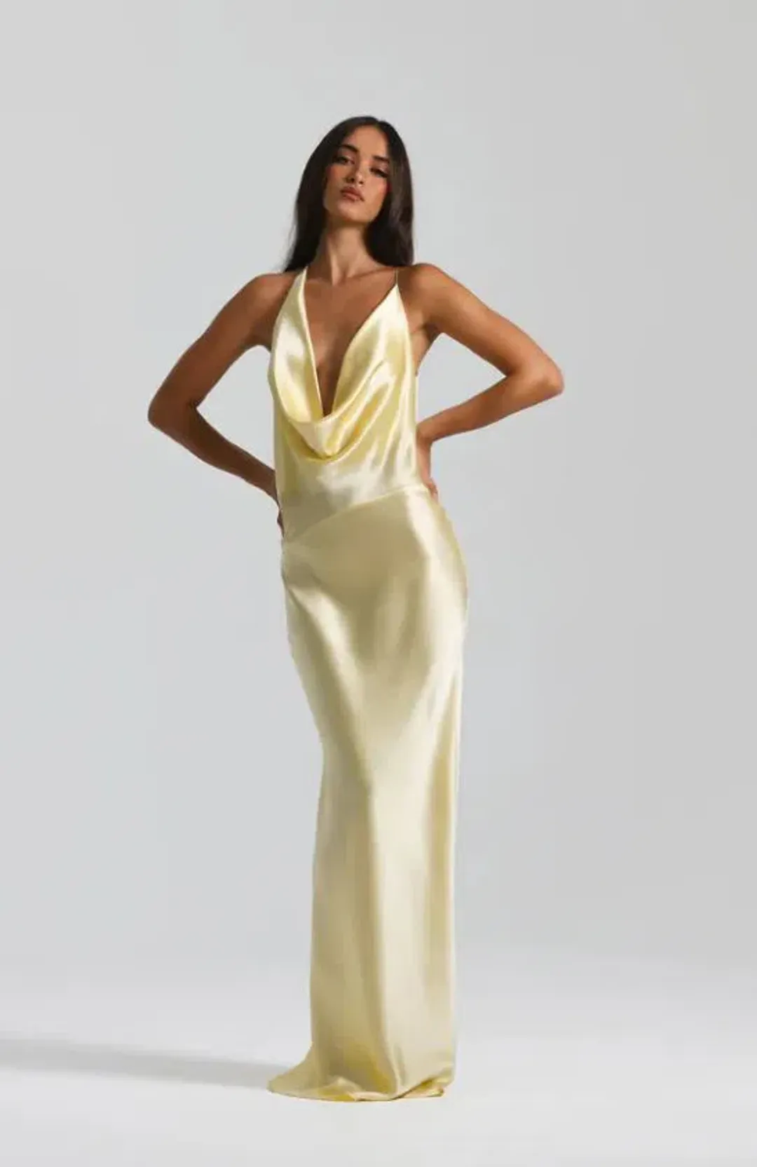 Natalie Rolt Gabi Gown in Lemon Size 8 for rent on The Volte - main image