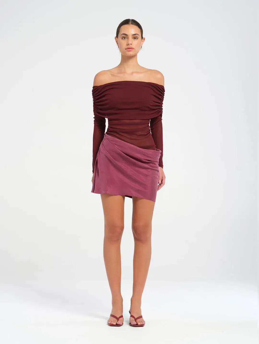 Benni Luca Mini Dress Plum Size AU 8 for rent on The Volte - main image