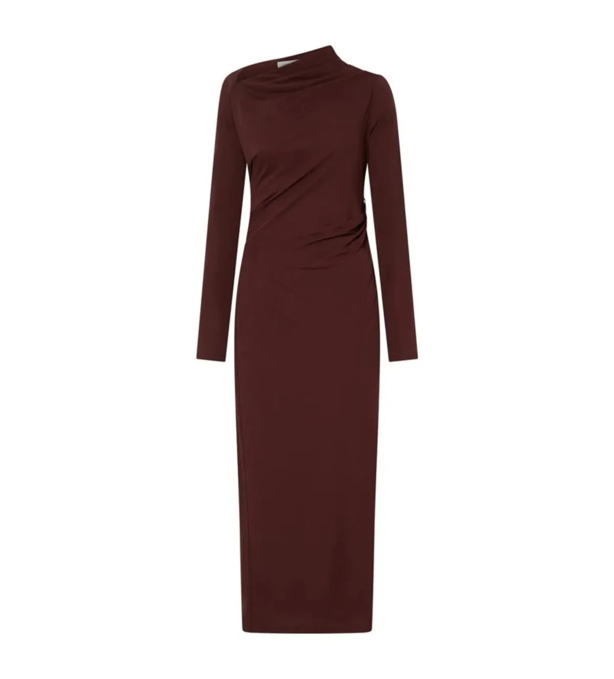 Camilla and Marc Mai Long Sleeve Midi Dress Almandine Burgundy Size AU 10 - Image 5