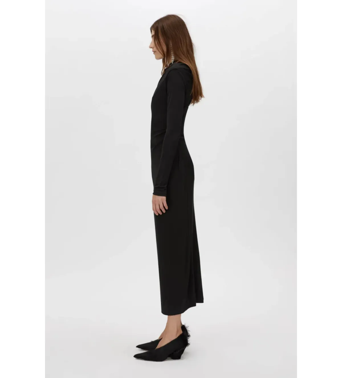 Camilla and Marc Mai Long Sleeve Midi Dress in Black Size AU 10 - Image 2