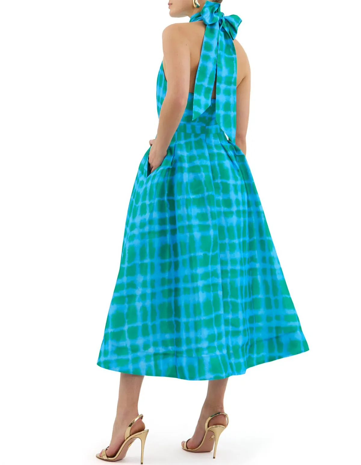 Rebecca Vallance Serafina Halter Dress Print Size AU 12  - Image 2