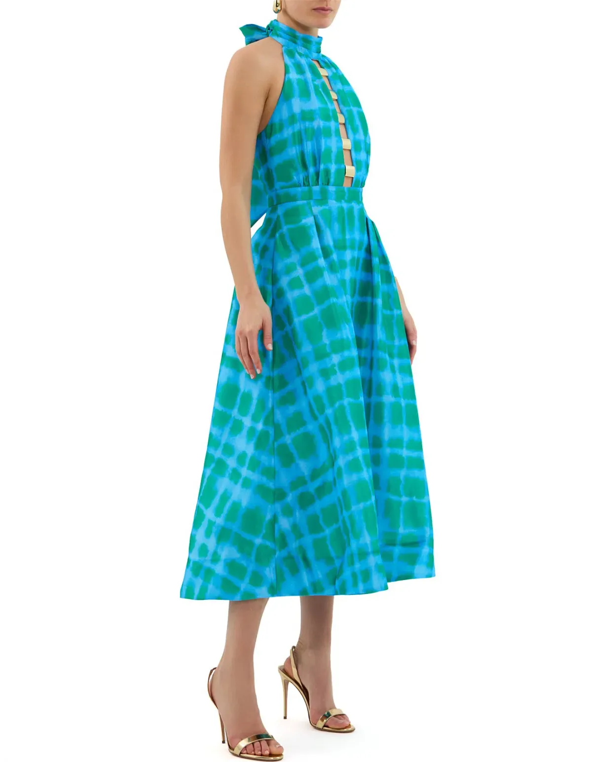 Rebecca Vallance Serafina Halter Dress Print Size AU 12  - Image 3