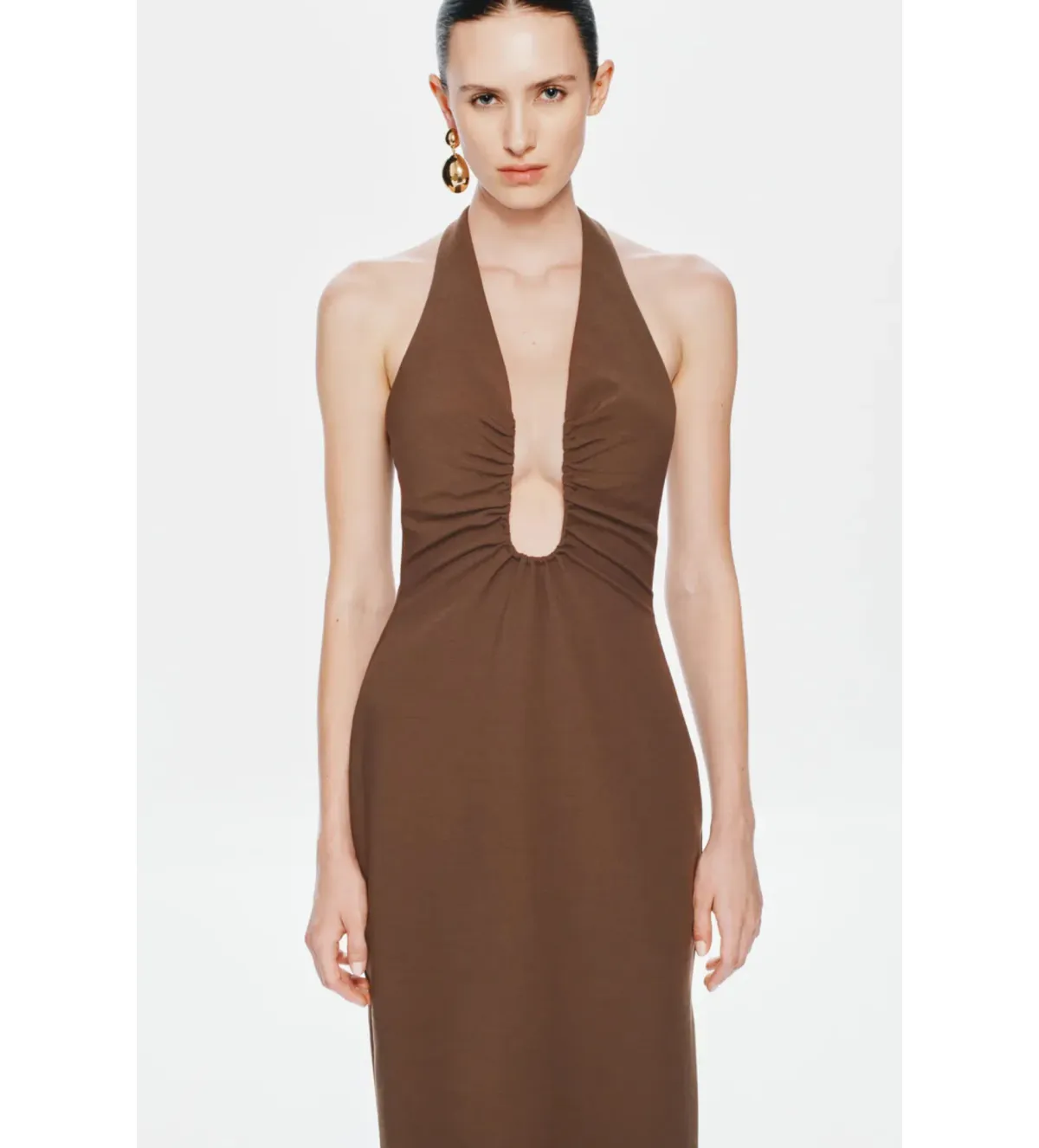 MISHA The Alusia Maxi Dress in Mink Size 8/S - Image 4