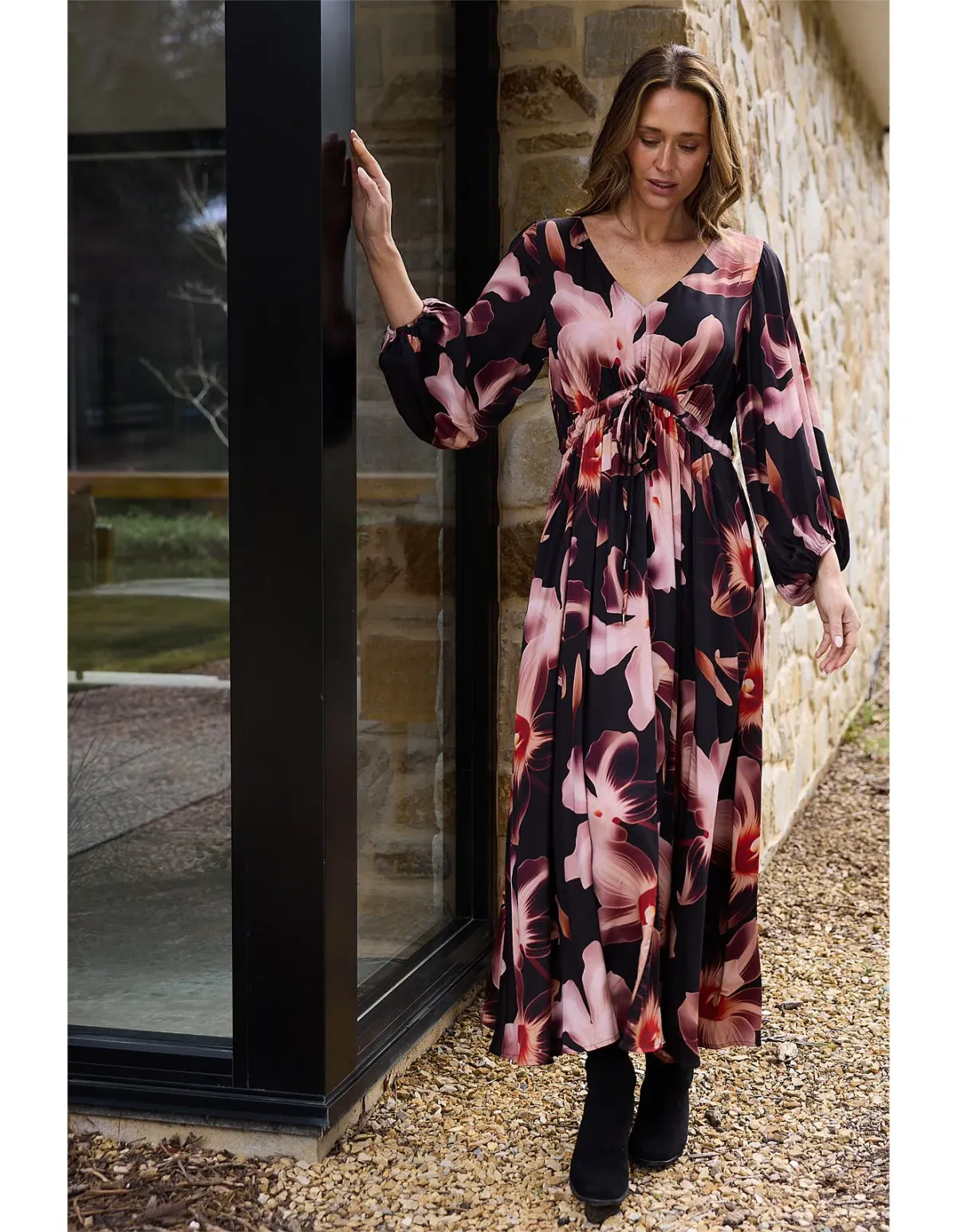 Brave + True Sunshine Midi Dress Night Orchid Size AU 12 - Image 7