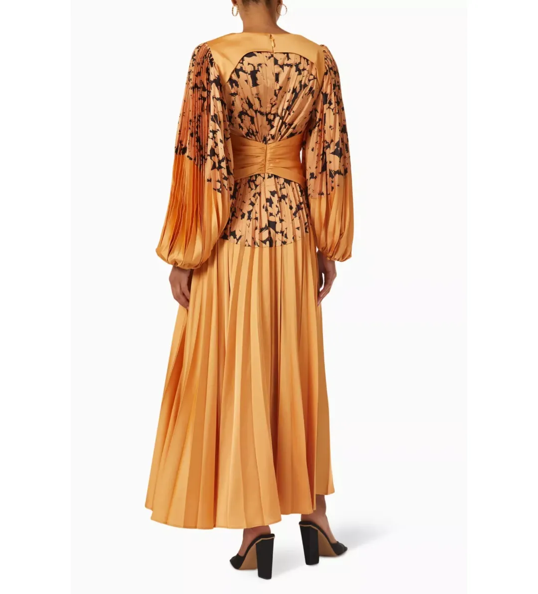  Acler Fernlea Pleated Maxi Dress Garden Print Size 12  for rent on The Volte - main image