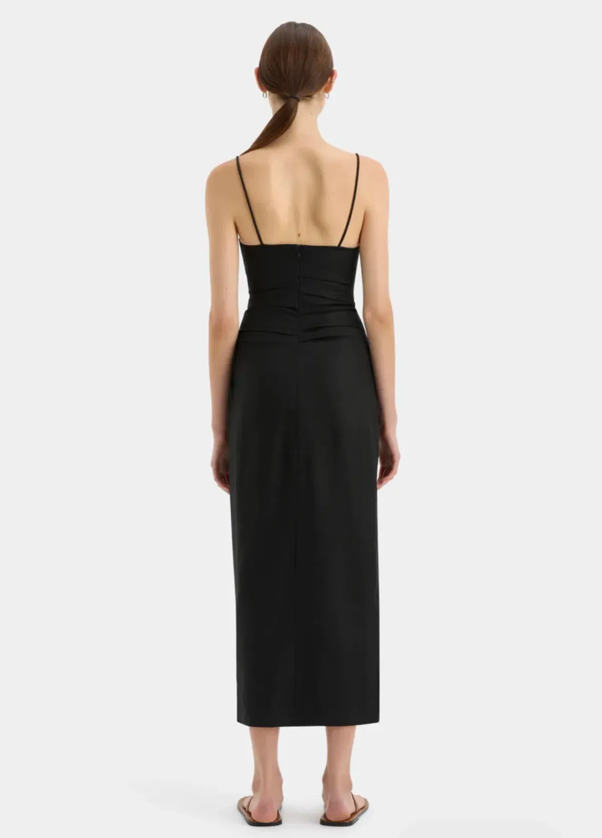Sir the Label Noemi Balconette Midi Dress in black Size AU 8 - Image 3