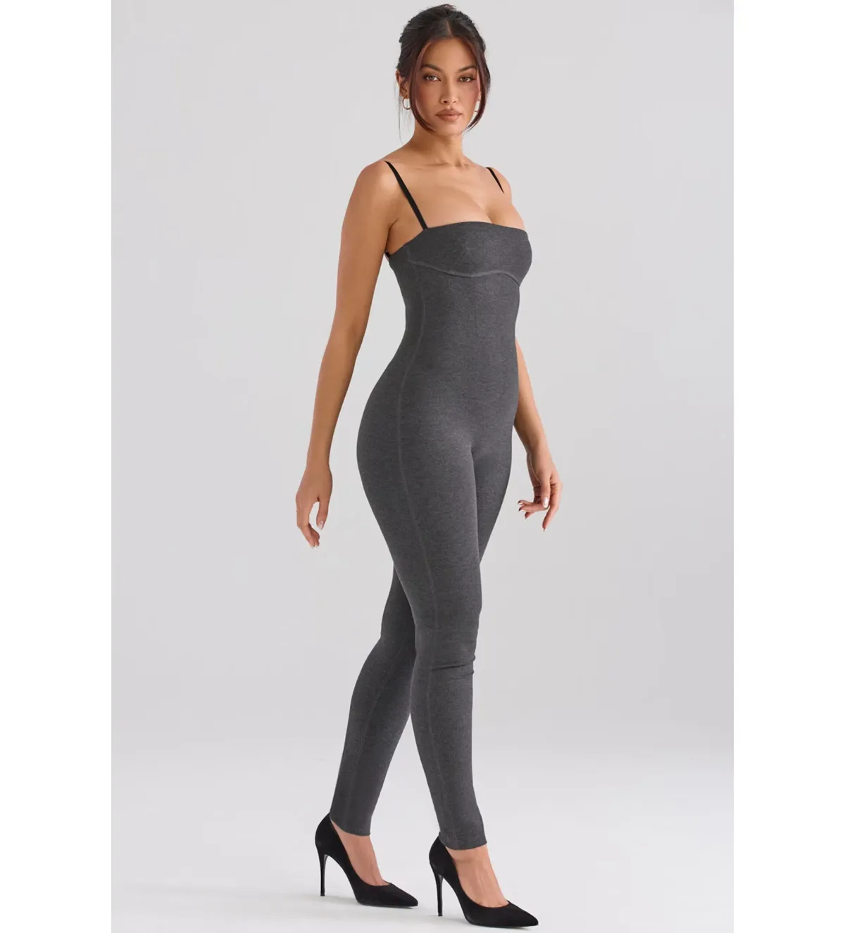 House of CB Luisa Loungewear Jumpsuit Charcoal Size Au 14 - Image 3