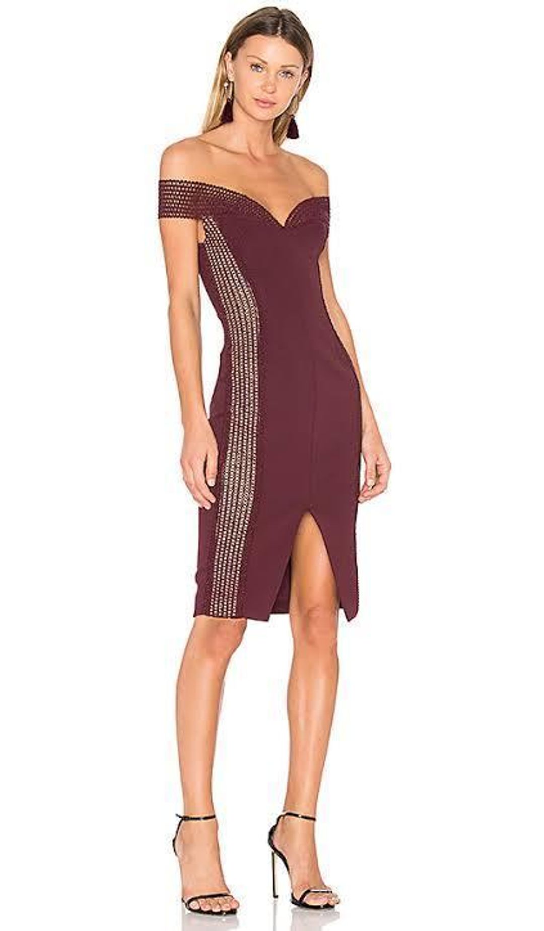 NATALIE MCKENNA Red Crepe Size 10 for rent on The Volte - main image