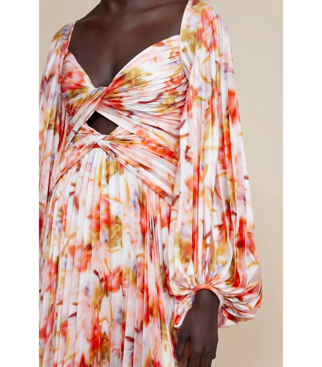 Acler Auroa Midi Dress in Rouge Medley Size AU 8 for rent on The Volte - main image