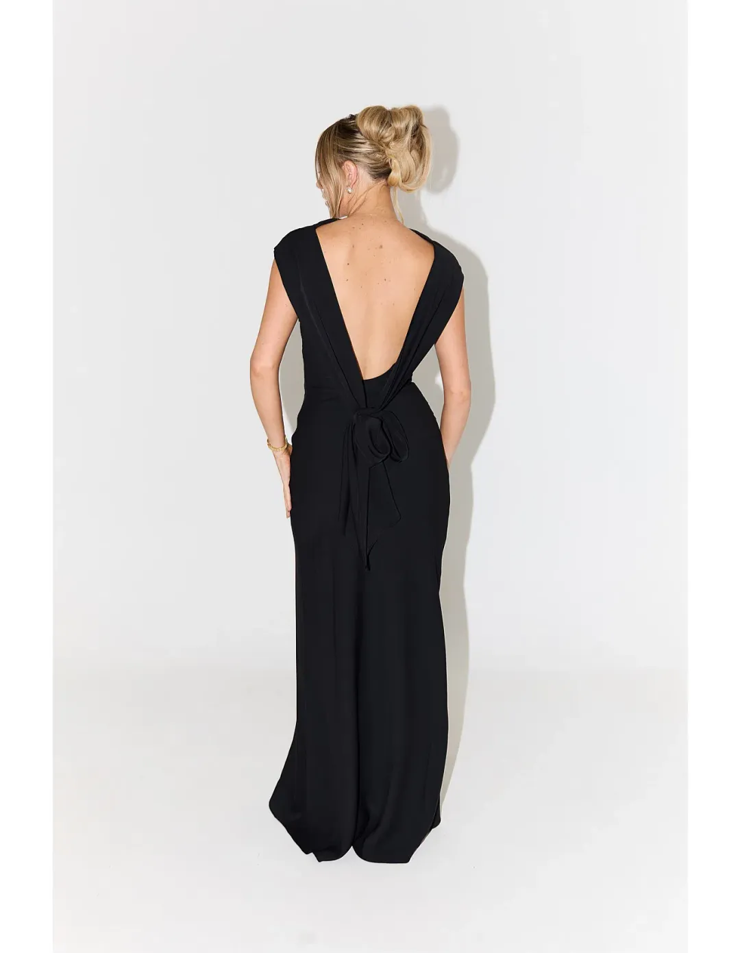 Odd Muse The Ultimate Muse Drape Maxi Dress Black Size 8 for rent on The Volte - main image