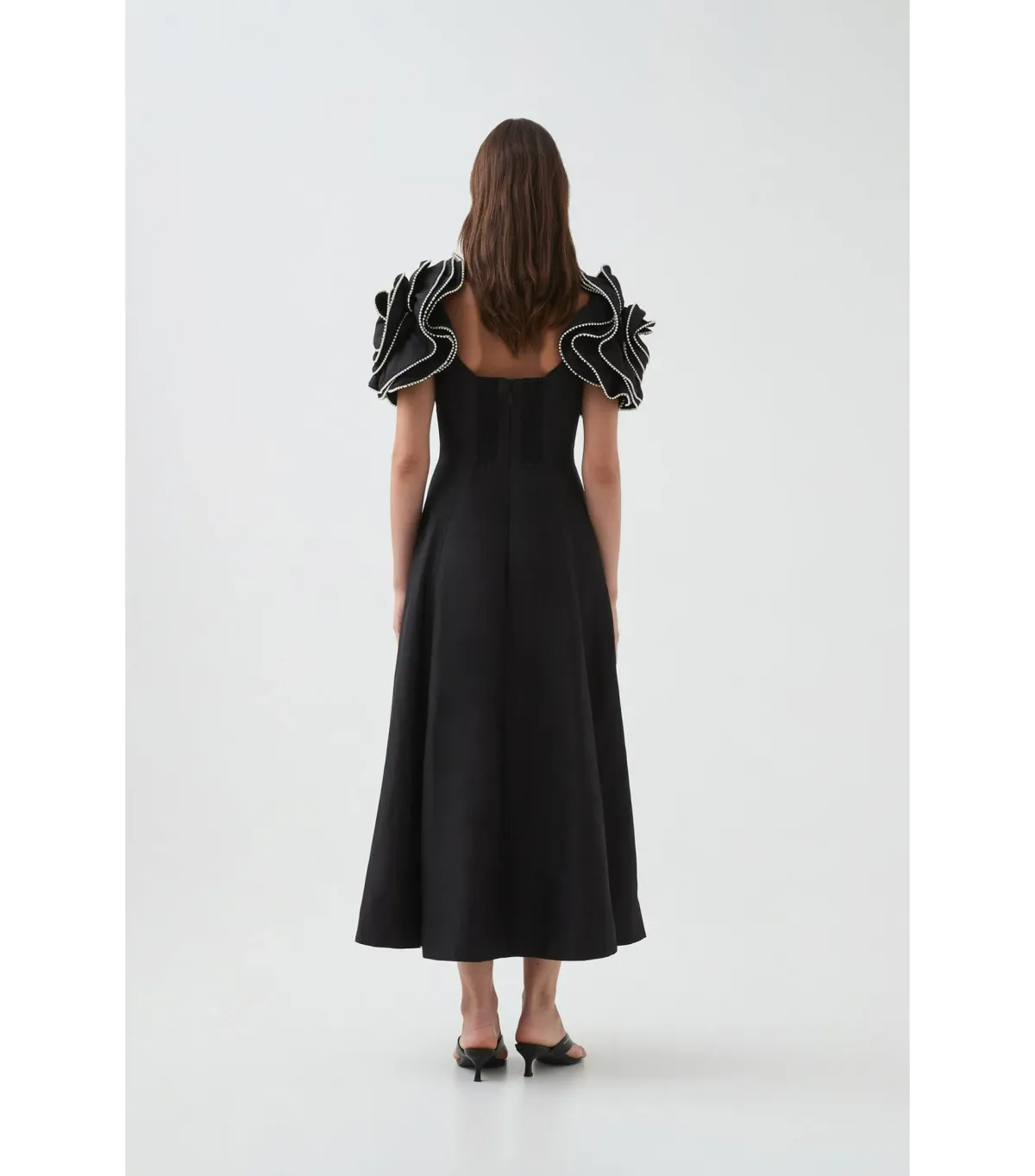 Aje Twyla Midi Dress Black Size AU 12 - Image 3