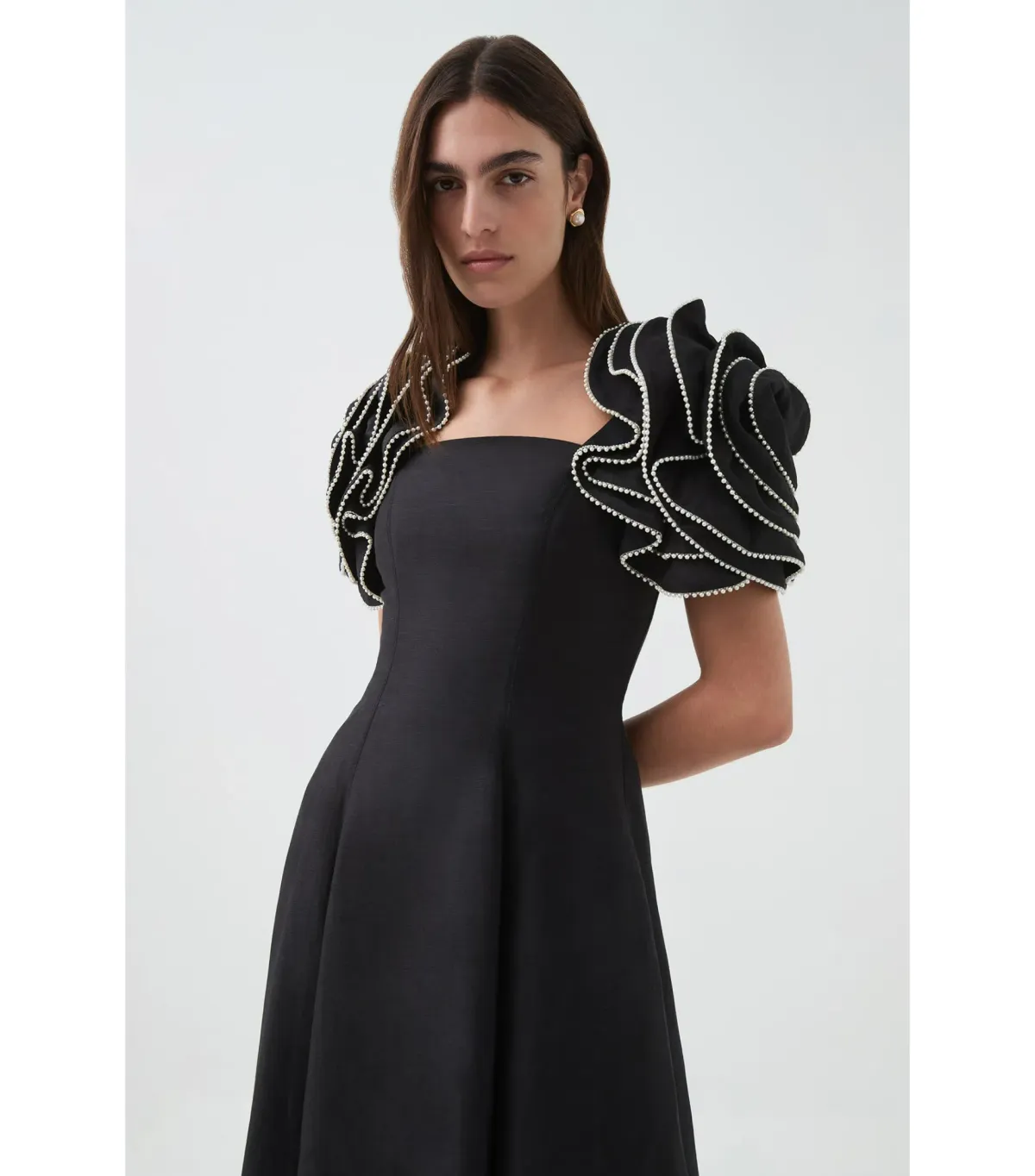 Aje Twyla Midi Dress Black Size AU 12 - Image 2