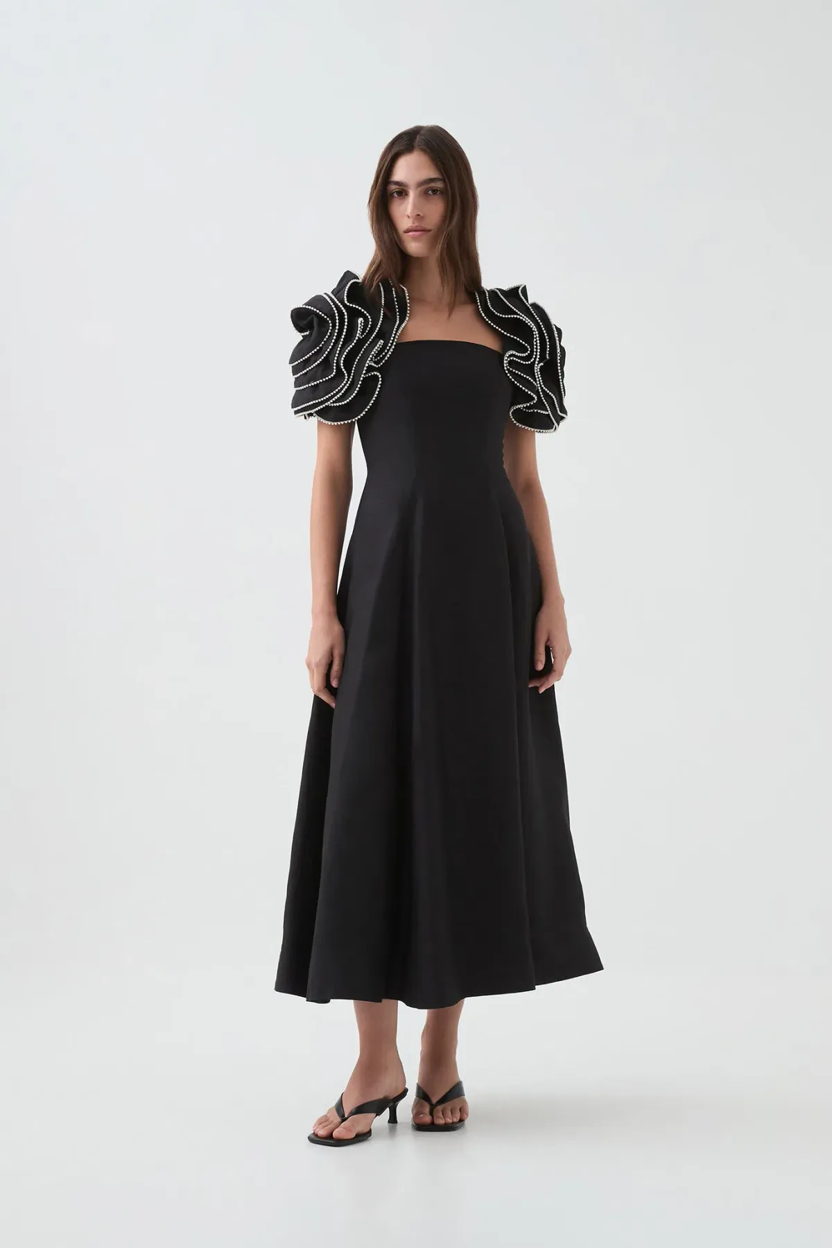 Aje Twyla Midi Dress Black Size 14 - Image 2