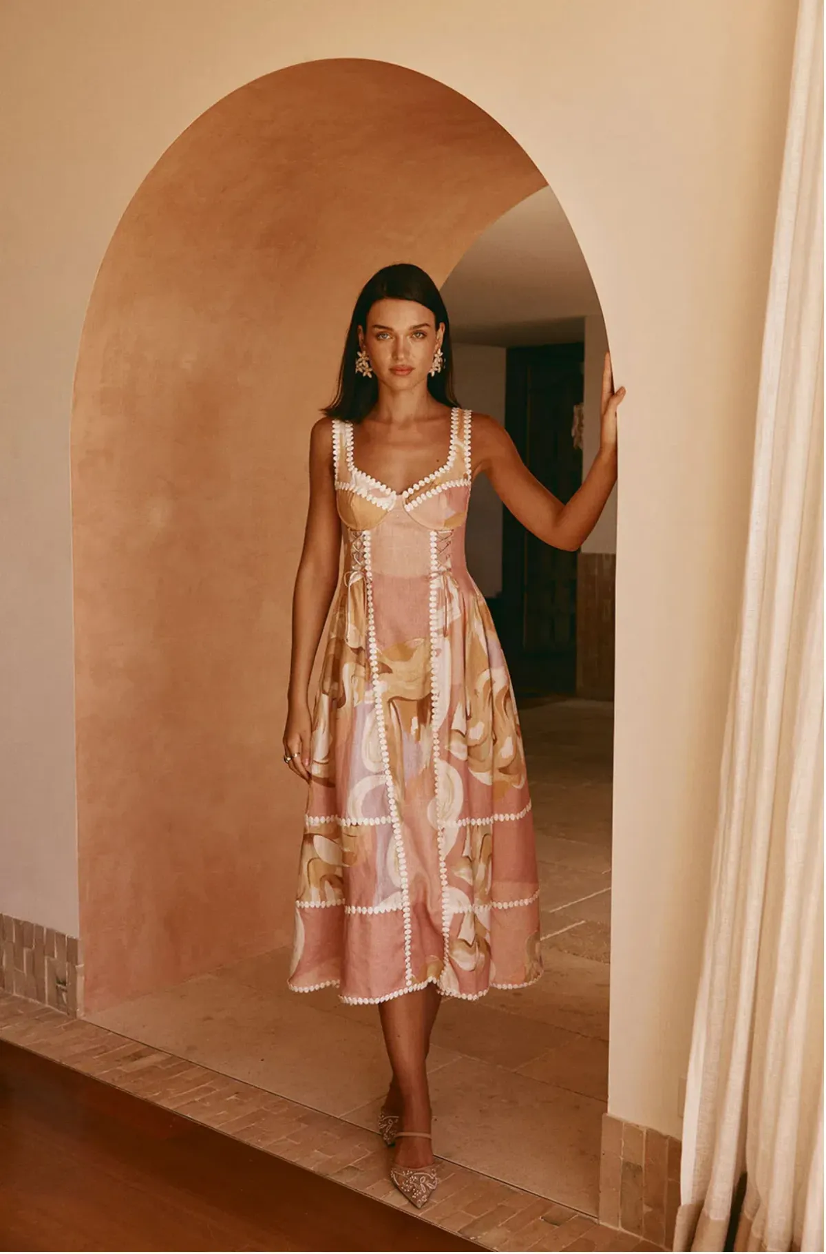 Zaco Dress Sogno Tramonto Multi Print Size 6 - Image 1