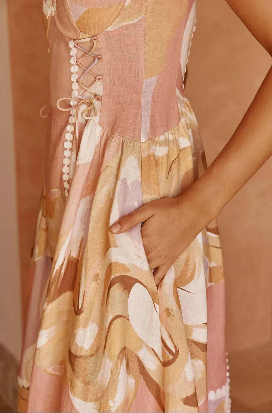 Zaco Dress Sogno Tramonto Multi Print Size 6 for rent on The Volte - main image