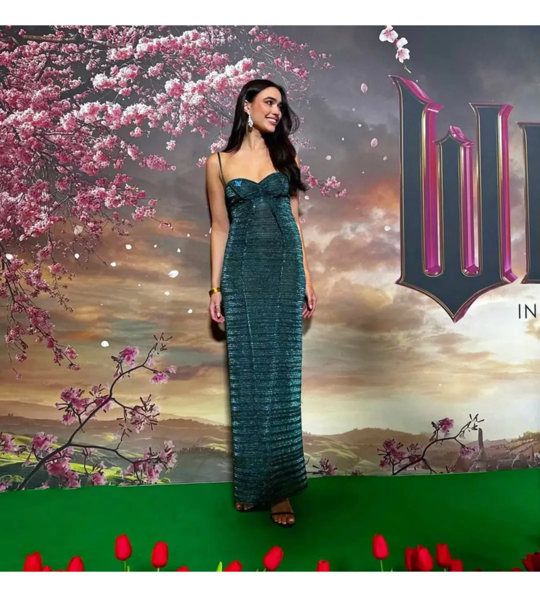 Georgia Hardinge Element Maxi Dress Bottle Green Size AU 10 for rent on The Volte - main image