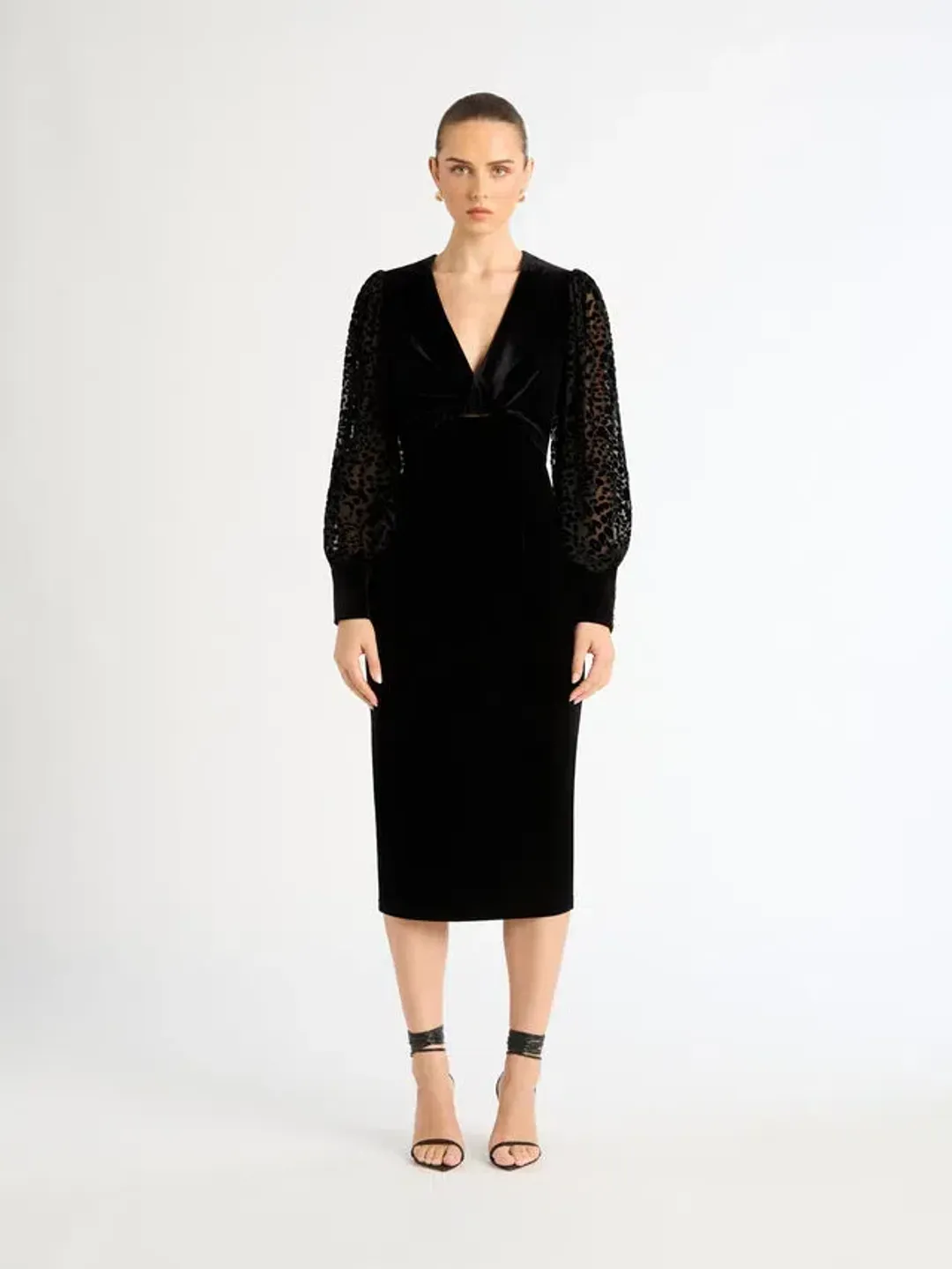 Sheike Elite  Midi Dress Black Size 12 for rent on The Volte - main image