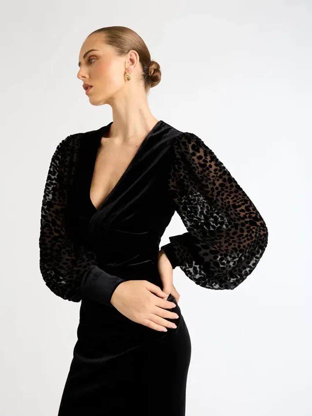 Sheike Elite  Midi Dress Black Size 12 for rent on The Volte - main image