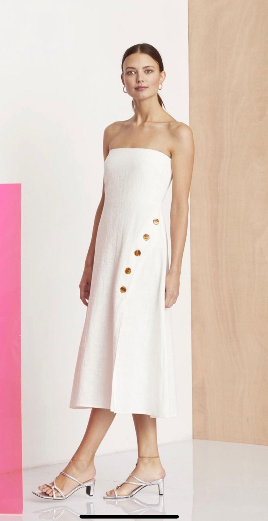 Bec and Bridge White Nathalie Midi Dress Size 12 for rent on The Volte - main image