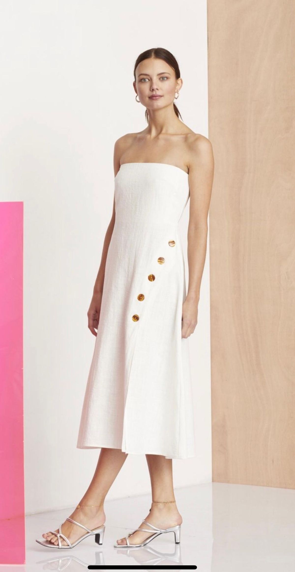 Bec and Bridge White Nathalie Midi Dress Size 12 - Image 2