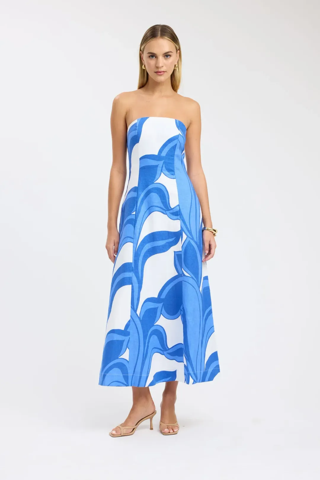 Kookai Zani Strapless Maxi Dress Multi Size 8 for rent on The Volte - main image