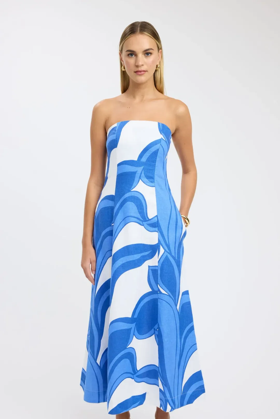 Kookai Zani Strapless Maxi Dress Multi Size 8 for rent on The Volte - main image