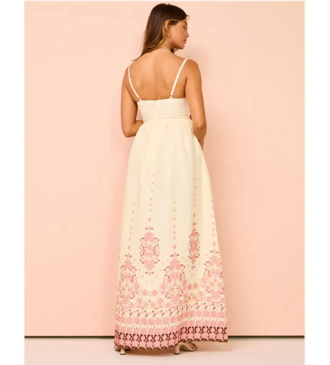 Hansen & Gretel Akacia Maxi Dress Cream Empress In Size 8/S for rent on The Volte - main image