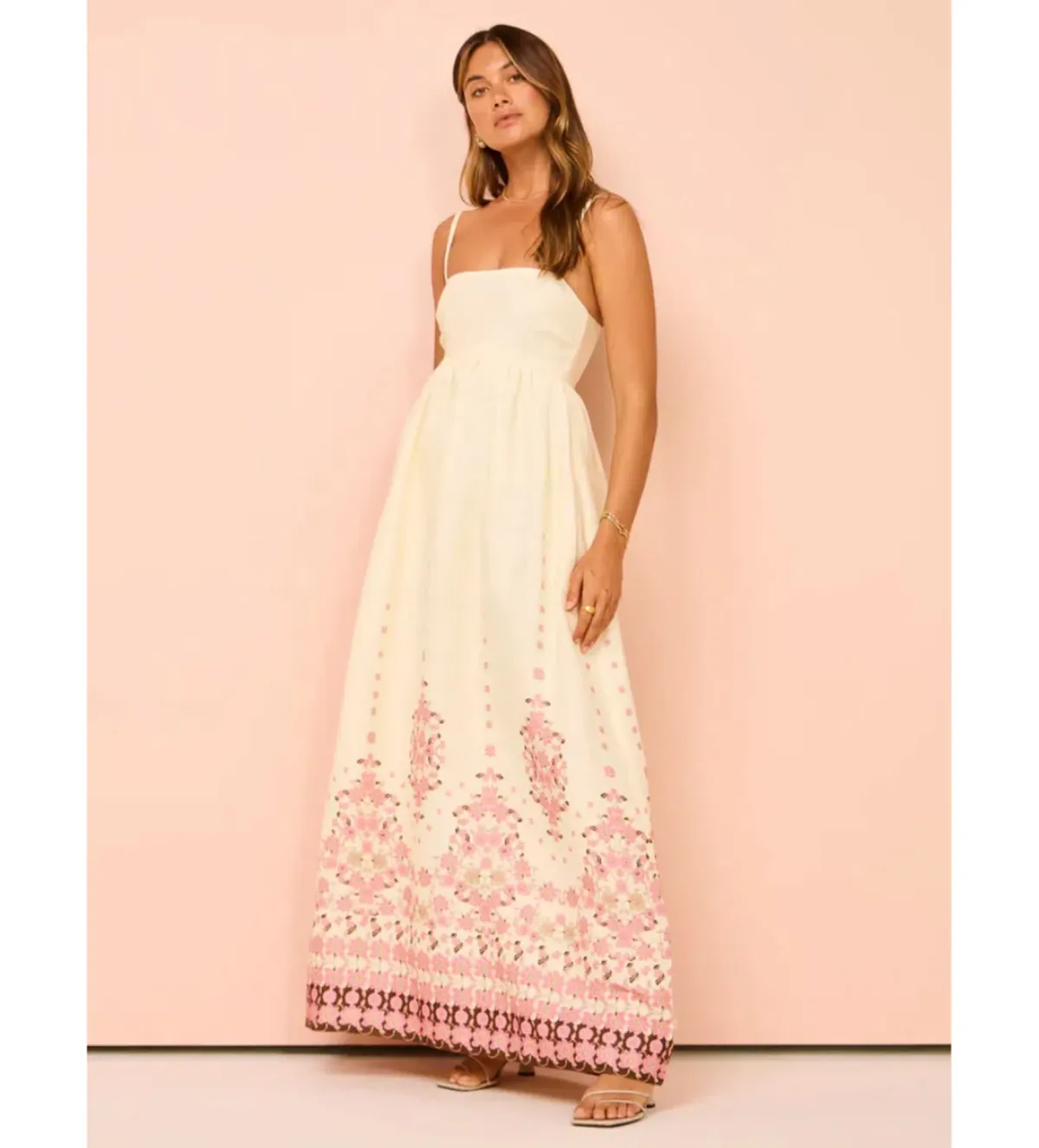 Hansen & Gretel Akacia Maxi Dress Cream Empress In Size 8/S - Image 2