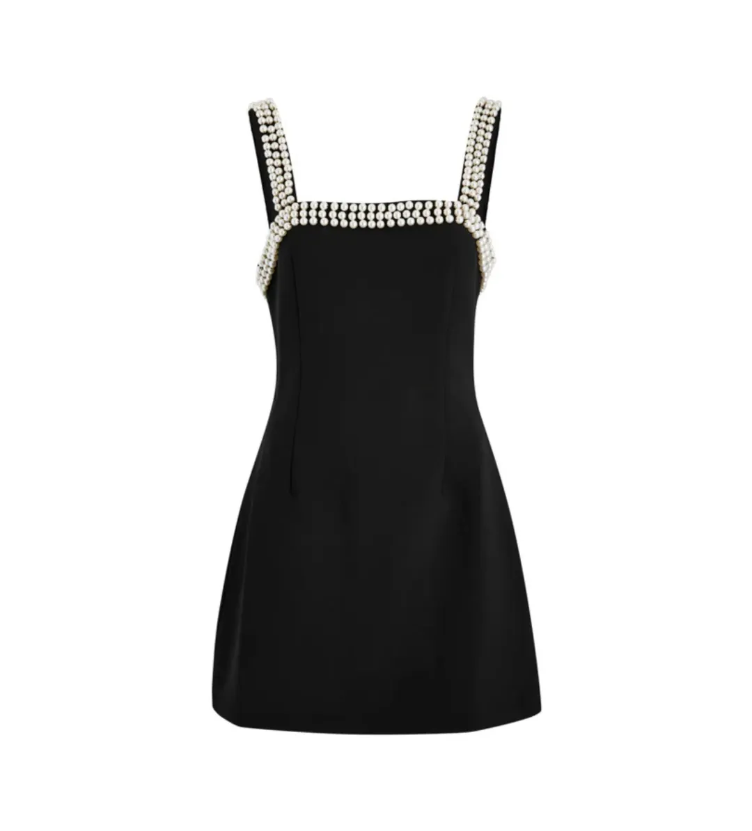 Odd Muse The Ultimate Muse Pearl Trim Mini Dress Black Size S/8 for rent on The Volte - main image