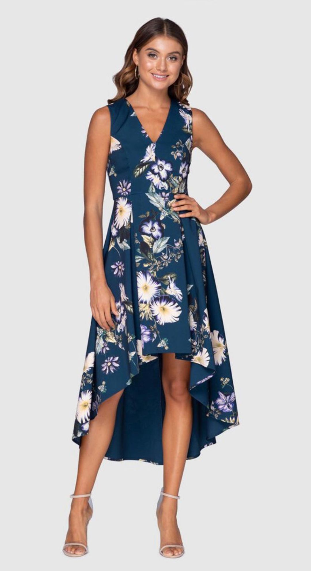 Pilgrim Green Dream High Low Blue Floral Size 10 for rent on The Volte - main image