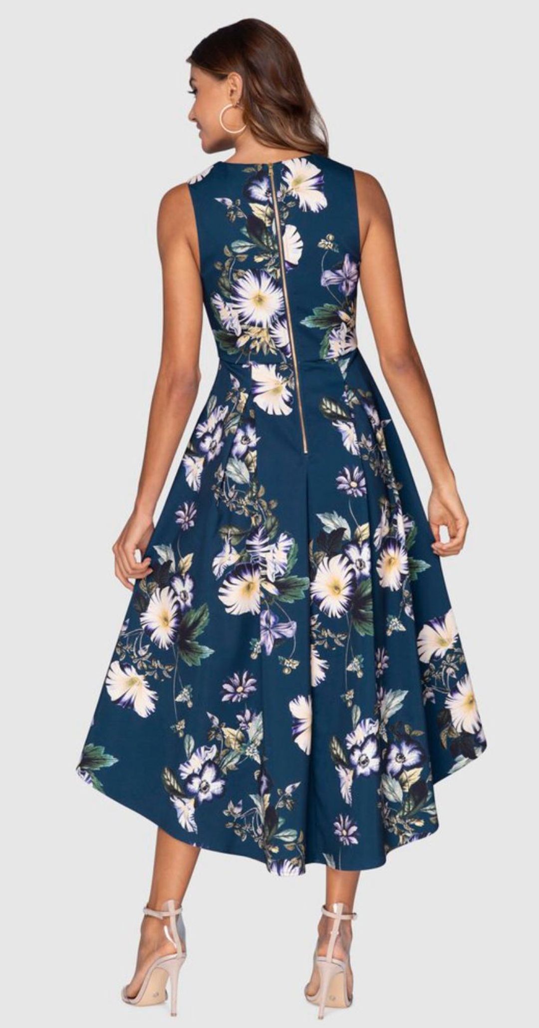 Pilgrim Green Dream High Low Blue Floral Size 10 for rent on The Volte - main image