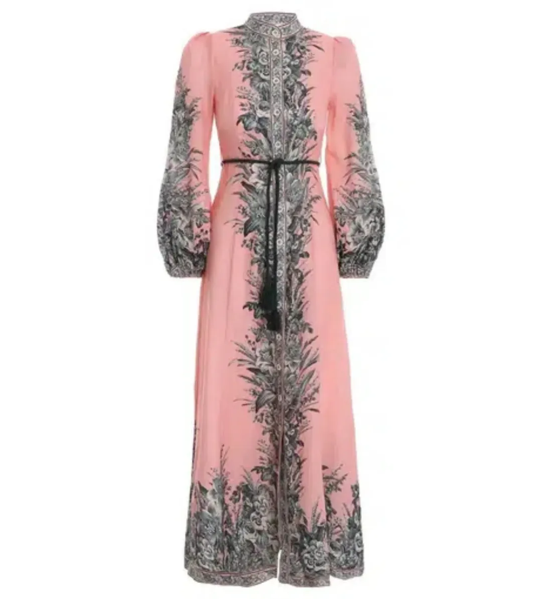 Zimmermann Moonshine Billow Long Sleeve Dress Pink Size 3/ AU 14 for rent on The Volte - main image