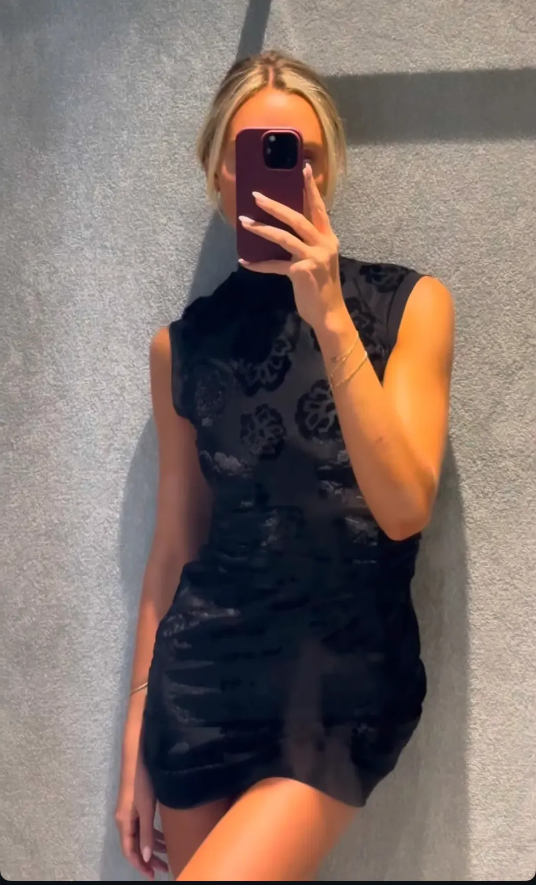 Sir the Label The Vittoria Mini Dress in Midnight Floral Size 1/Au 8  for rent on The Volte - main image