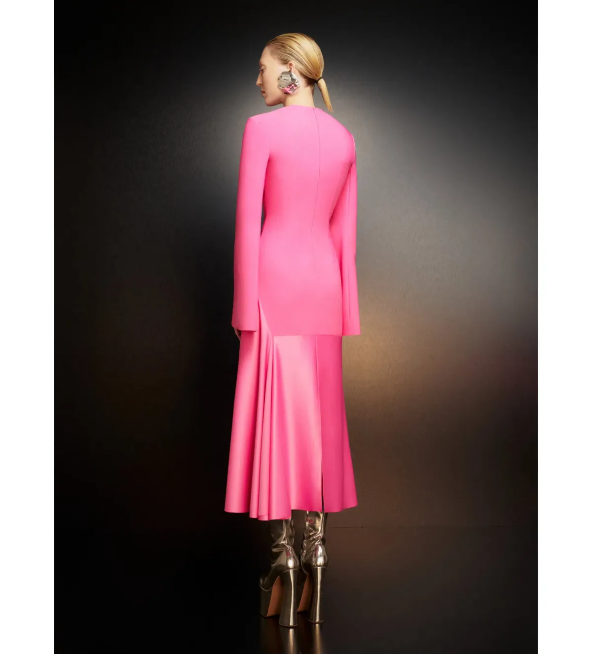Solace London The Gaia Midi Dress in Pink Size AU 12 - Image 2