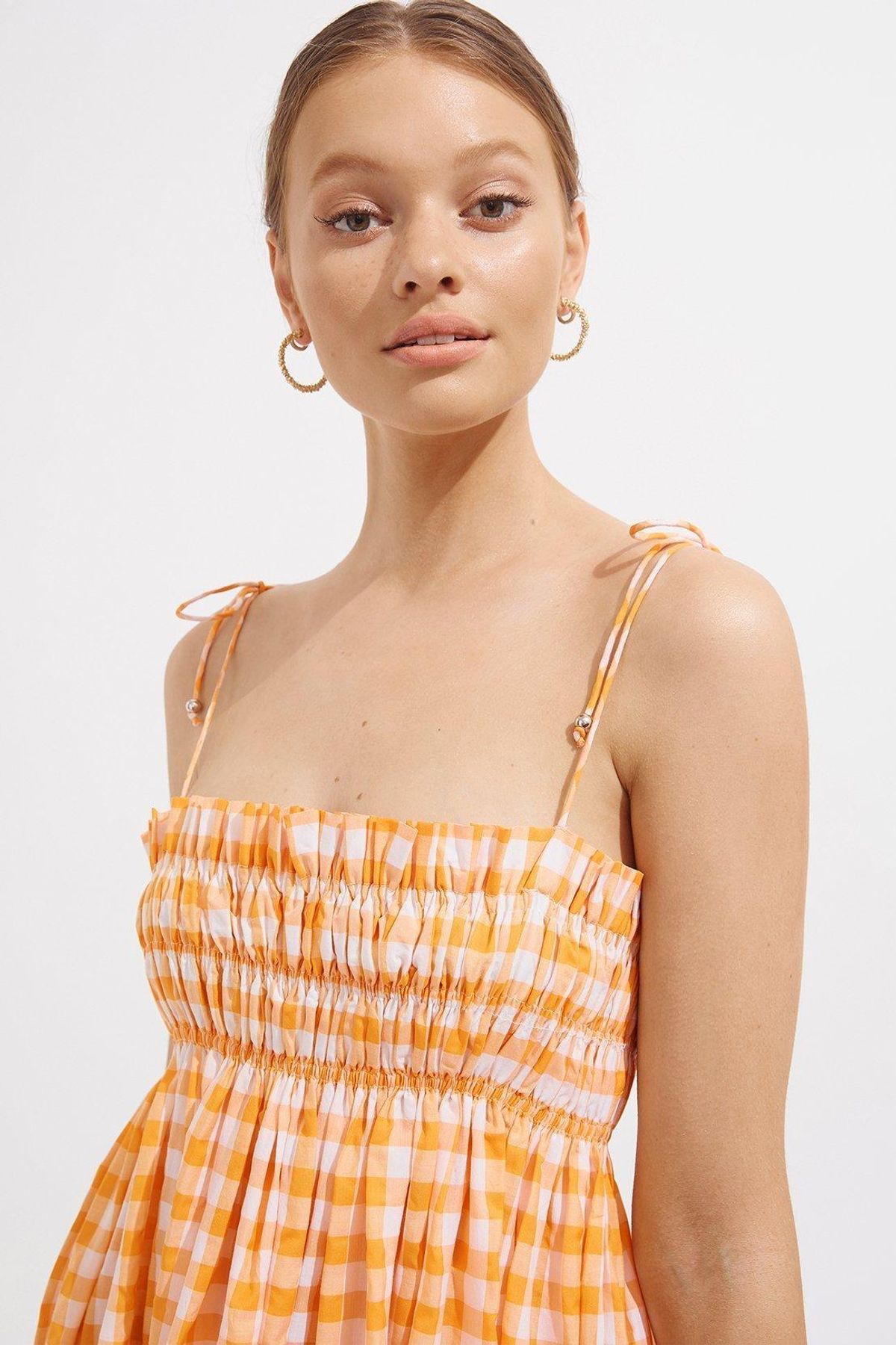 Steele - Sierra Dress - Papaya Check - Size 10 - Image 3