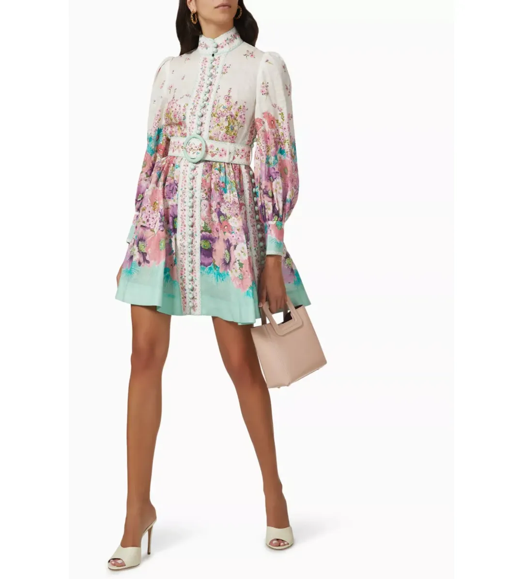 Zimmermann	Jude Buttoned Mini Dress Multi Size 3/Au 14 for rent on The Volte - main image