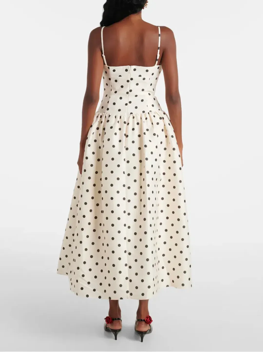 Self Portrait Polka-dot Taffetta Corset Dress Size 12 for rent on The Volte - main image