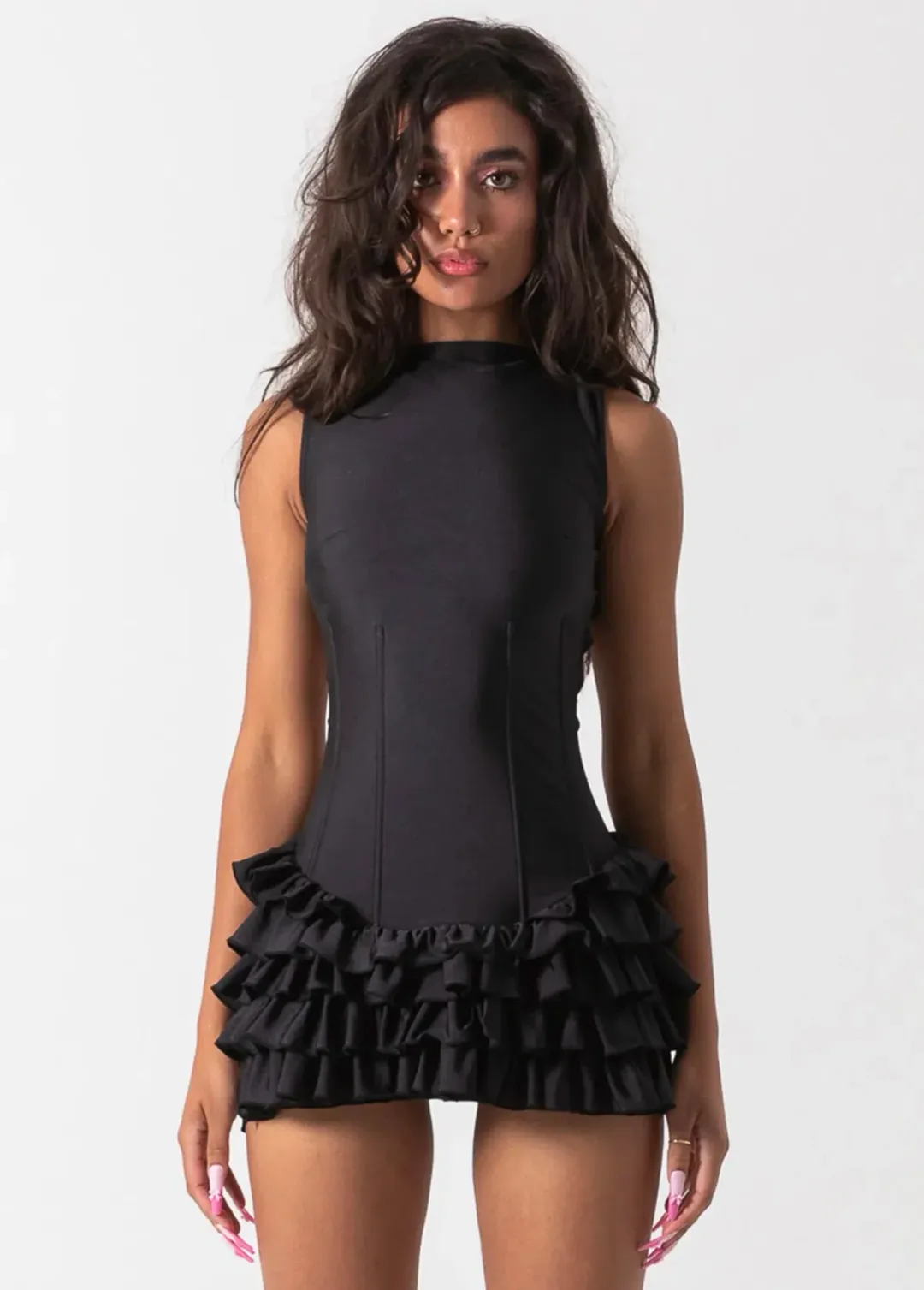 Bye Bambi Madison Mini Dress Black Size AU 10 for rent on The Volte - main image