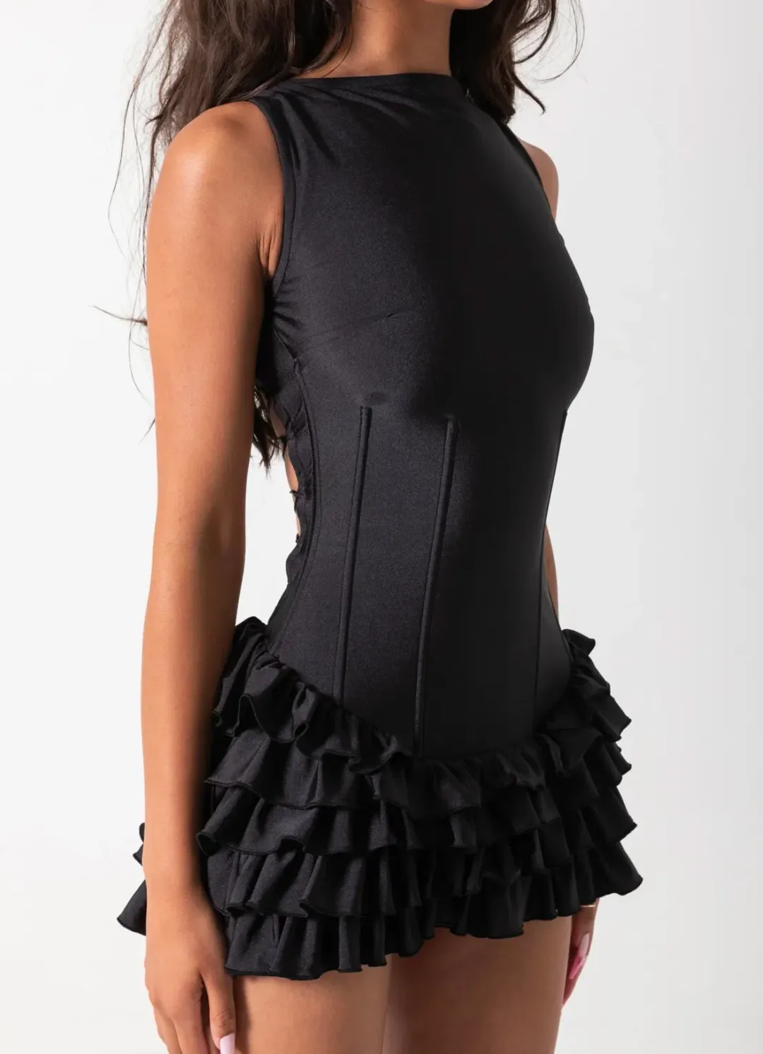 Bye Bambi Madison Mini Dress Black Size AU 10 for rent on The Volte - main image