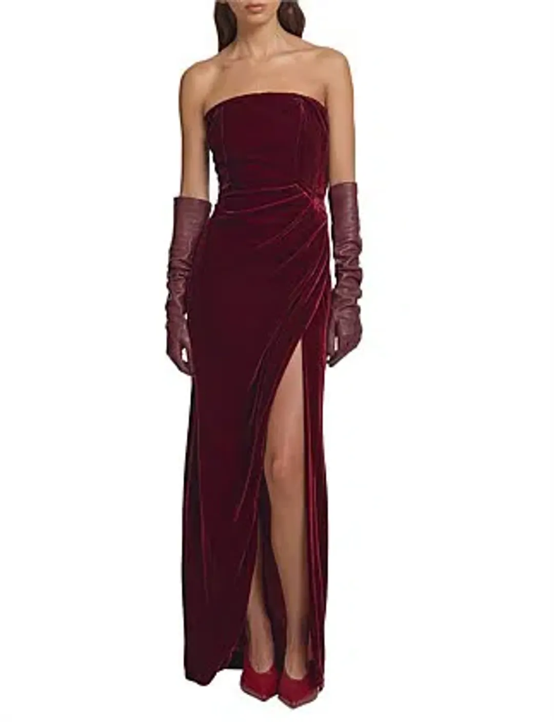 Viktoria & Woods Illustrious Dress in Sangria Size 8  for rent on The Volte - main image