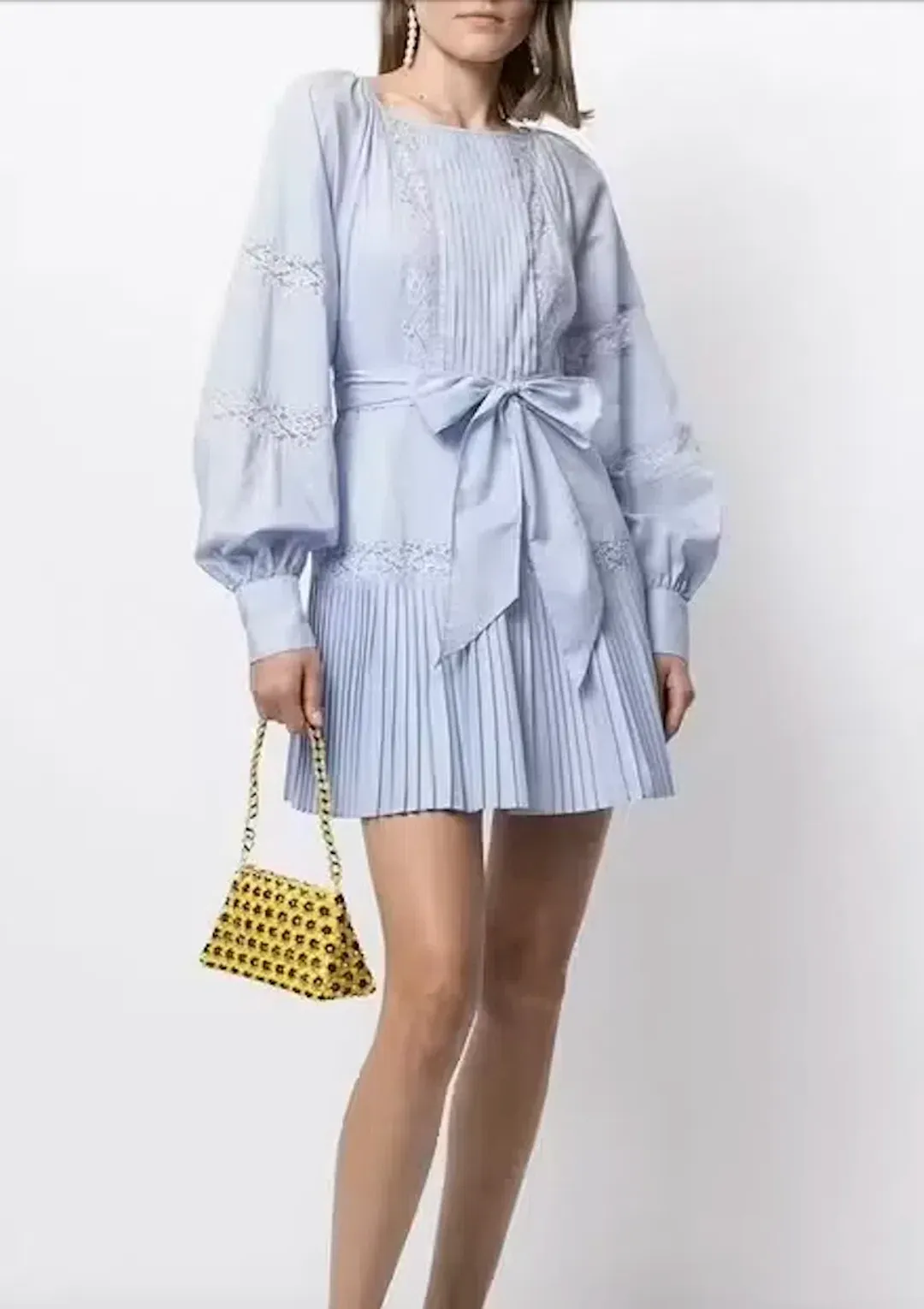 Alice McCall Blissful Song Mini Dress in Sky Blue Size S / AU 8 for rent on The Volte - main image