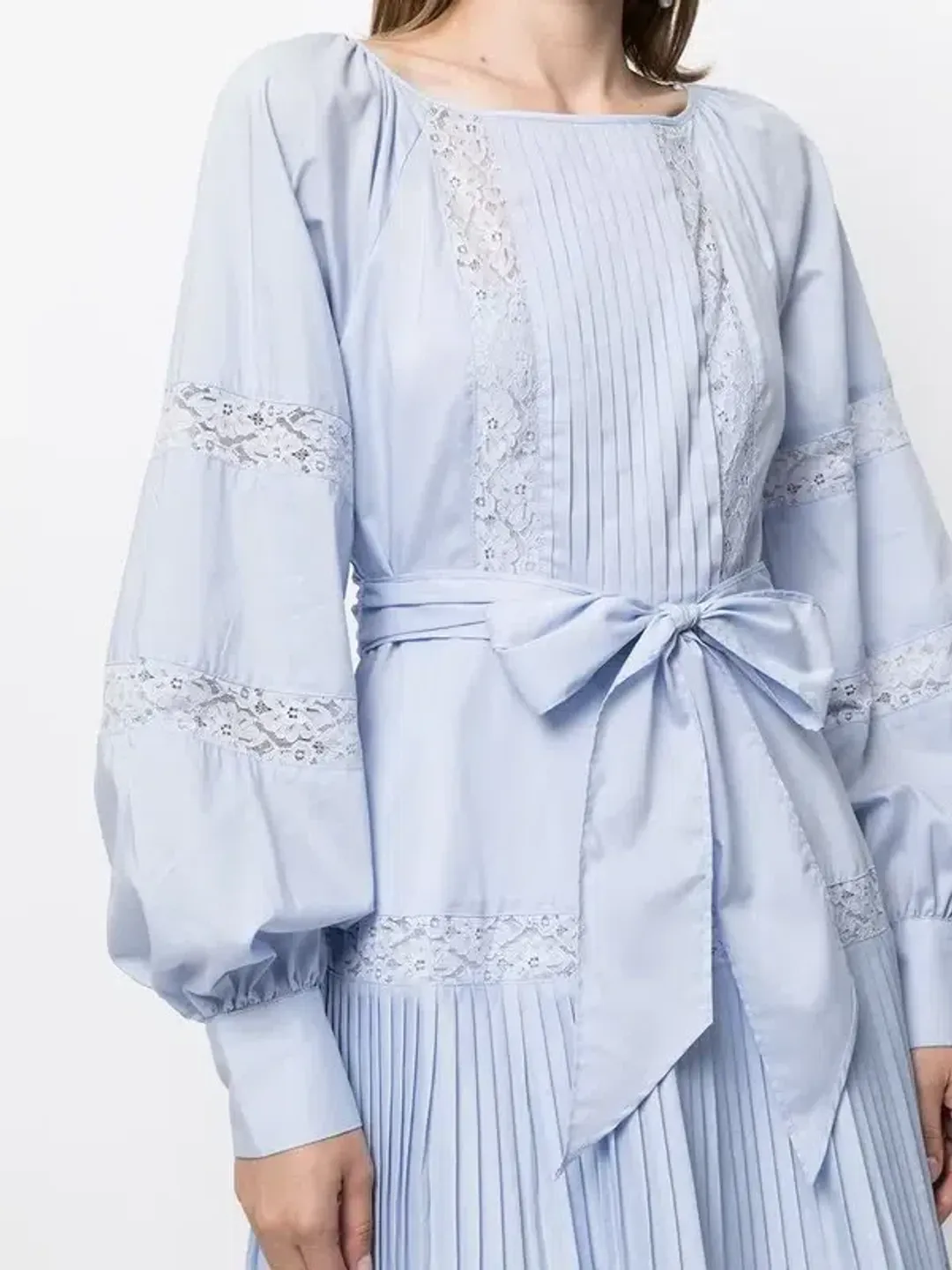 Alice McCall Blissful Song Mini Dress in Sky Blue Size S / AU 8 for rent on The Volte - main image