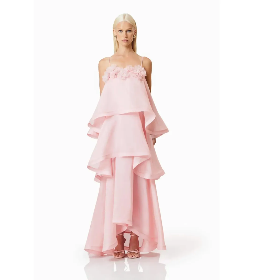 Elliatt Swallowtail Day To Night Maxi Dress Pink Size M/AU 10 for rent on The Volte - main image