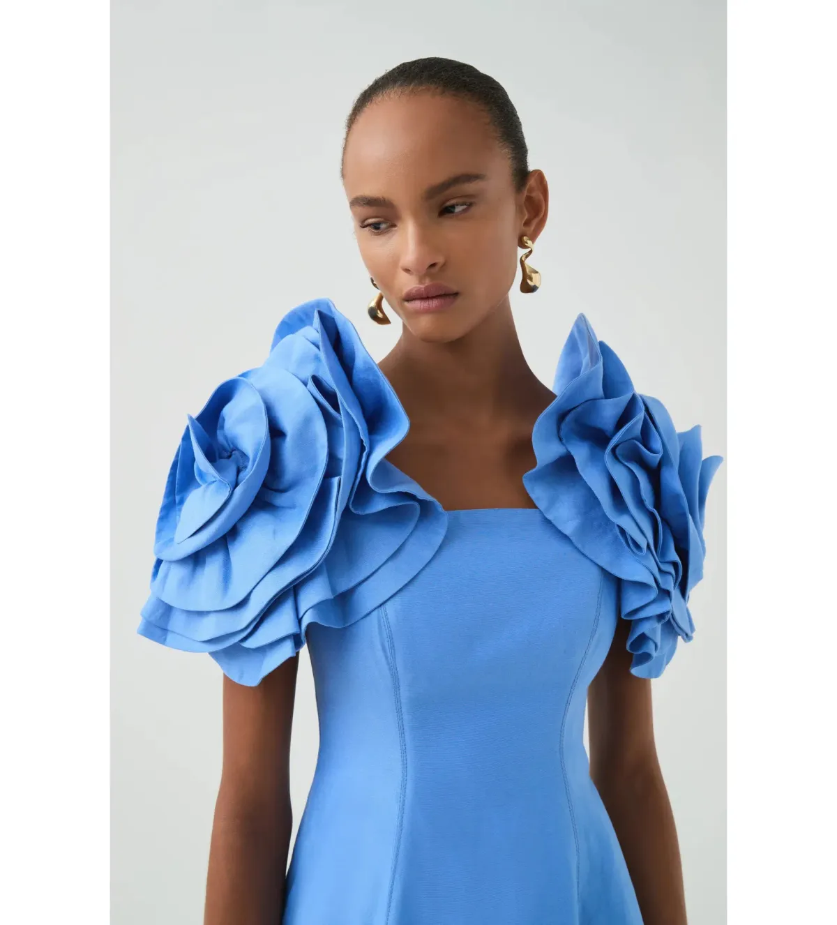 Aje Twyla Mini Dress Oyster Blue Size AU 12 - Image 6