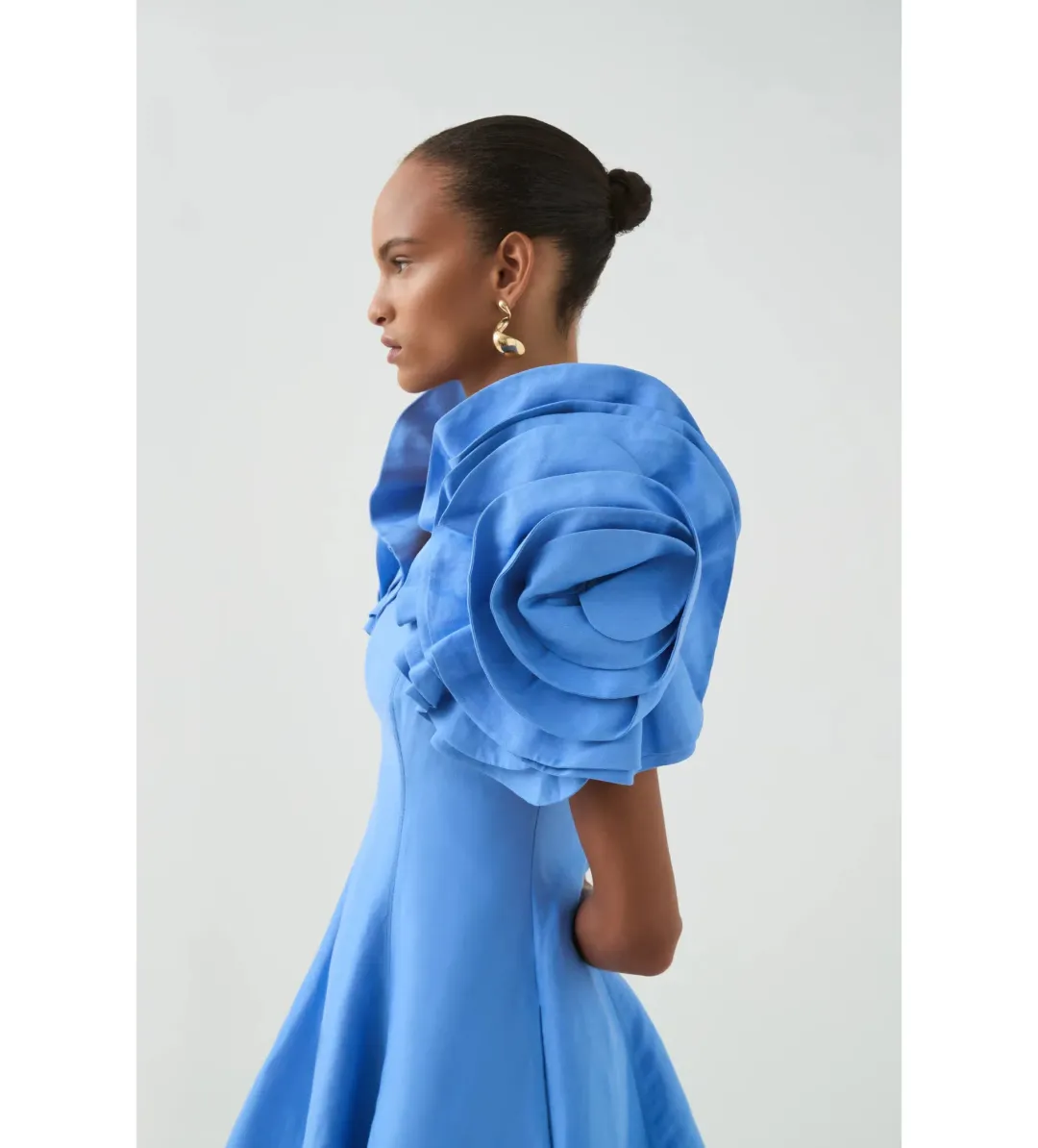 Aje Twyla Mini Dress Oyster Blue Size AU 12 for rent on The Volte - main image