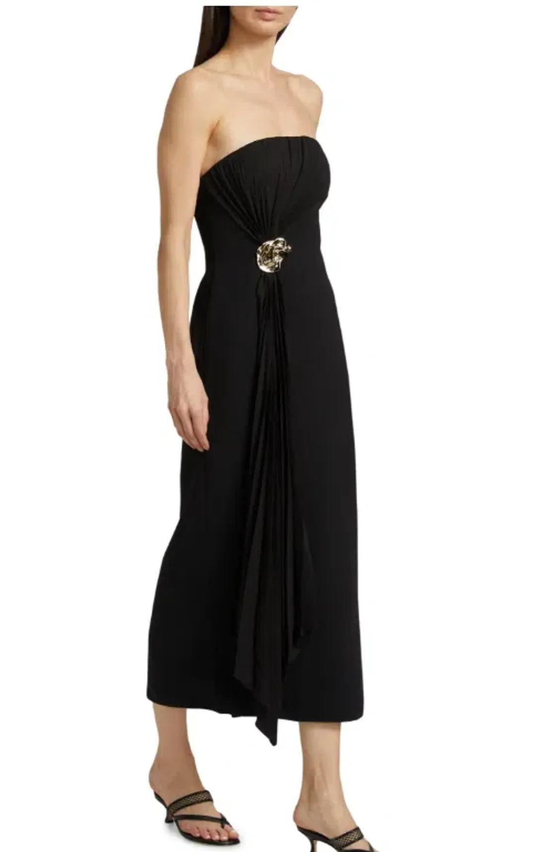 Acler Whitnell Bandeau Midi Black Dress Size AU 14 for rent on The Volte - main image