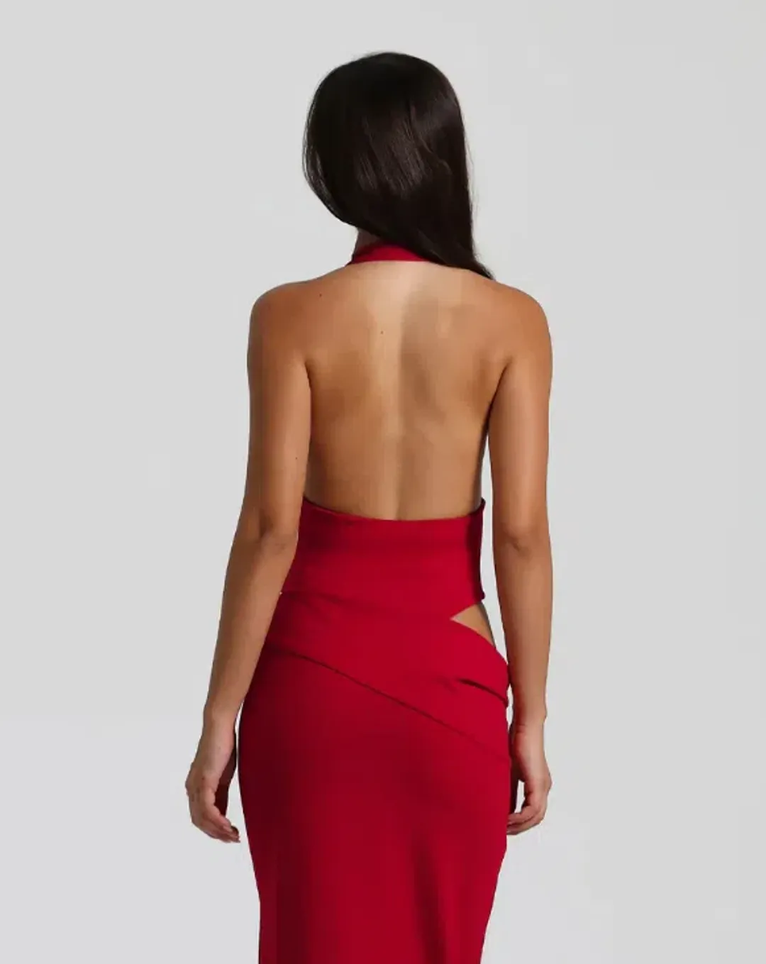 Natalie Rolt Becca Bodysuit & Skirt Maxi Cherry Size AU 8 for rent on The Volte - main image