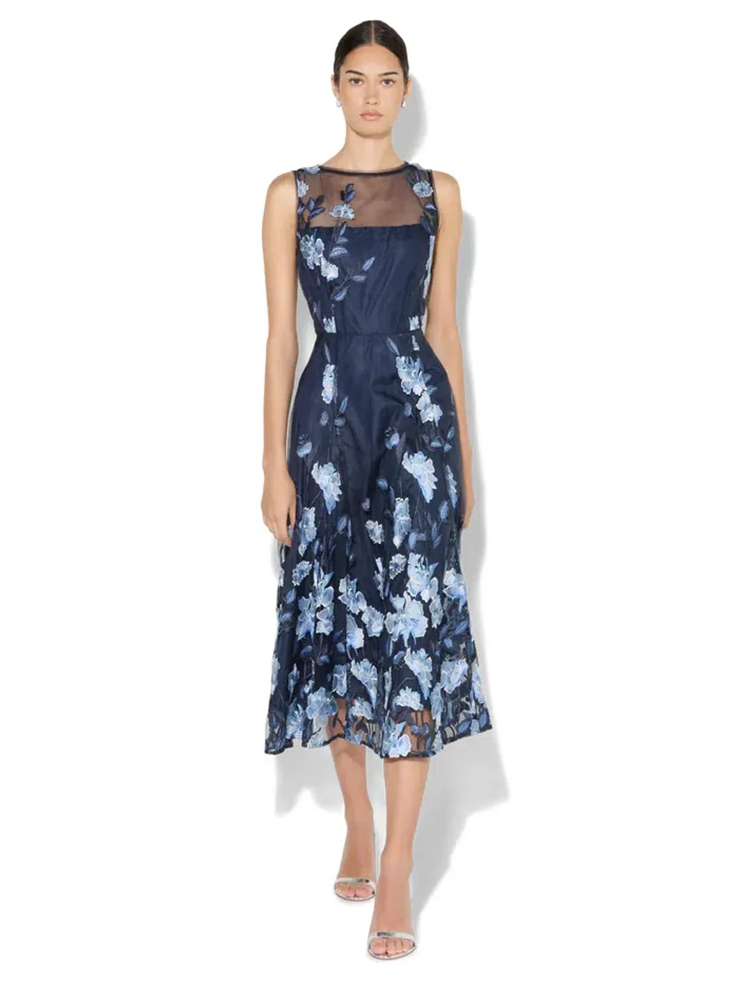 Montique Clara Dress Midi Navy Size AU 14 for rent on The Volte - main image