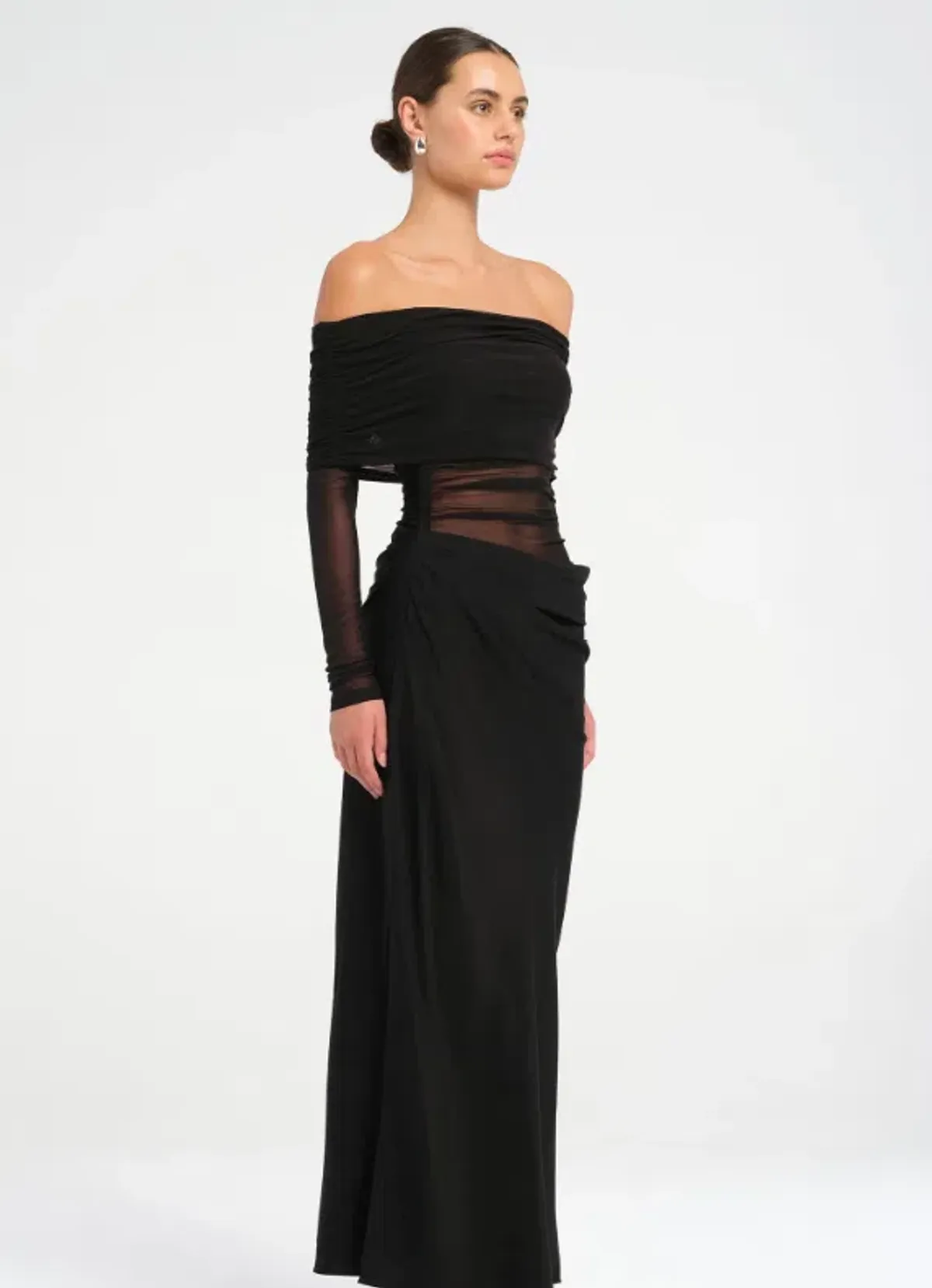 Benni Yasmin Off-shoulder Maxi Dress  Black Size 10 - Image 3