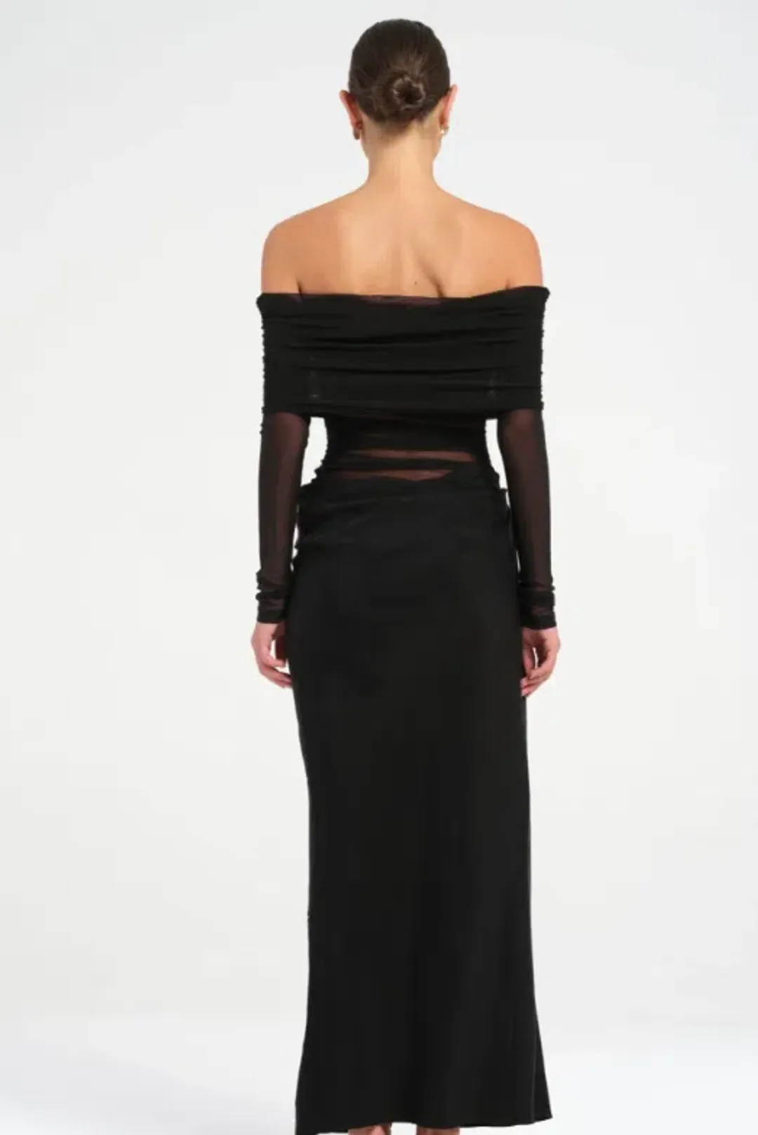 Benni Yasmin Off-shoulder Maxi Dress  Black Size 10 for rent on The Volte - main image